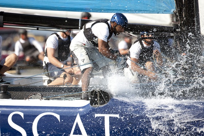 The Wave, Muscat bowman Khamis Al Anbouri - Extreme Sailing Series Istanbul &copy; Lloyd Images http://lloydimagesgallery.photoshelter.com/